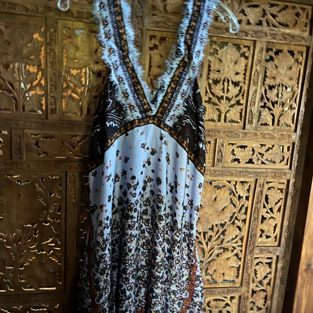 Floral V-Neck Mini Free People Dress